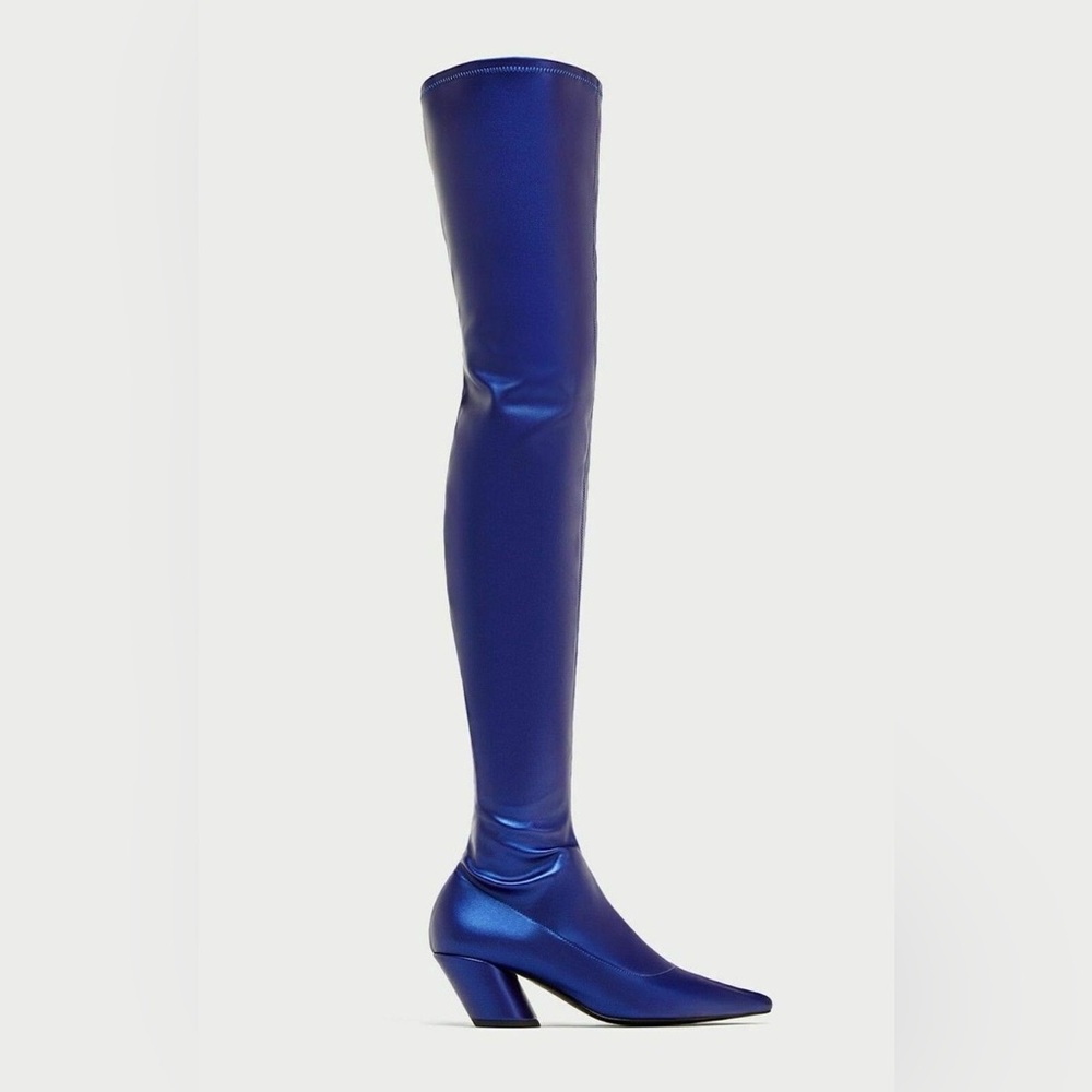 Zara Special Edition Electric Blue Boots